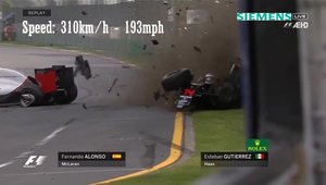 Accidentul spectaculos al lui Fernando Alonso in Australian GP 2016: a iesit din masina pe propriile picioare