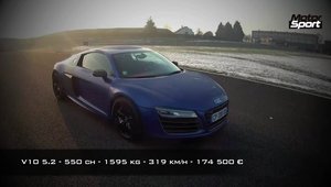 Audi R8 V10 Plus in actiune