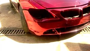 bmw 645 red chrome