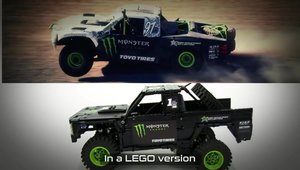 Camionul Monster Energy al lui BJ Baldwin, realizat din LEGO