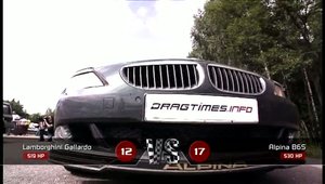 Drag Race: Alpina B6S vs. Lamborghini Gallardo