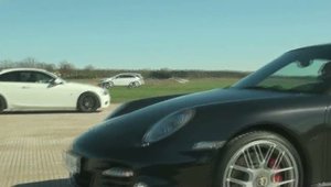 Drag Race: Porsche 911 Turbo vs. Chevy Corvette ZR1