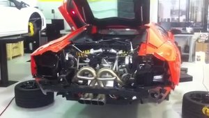 Lamborghini Aventador LP700-4 cu evacuare custom