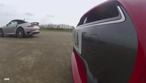 Nissan GT-R. Porsche 911 Turbo. DRAG RACE!