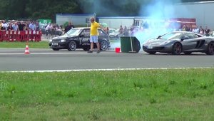 Opel Corsa vs. McLaren MP4-12C - cursa de drag