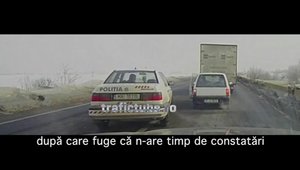 Politia care fuge de la accident