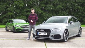 Sunt cele mai puternice hatch-uri ale planetei. Test comparativ intre Audi RS3 Sportback si Mercedes A45 AMG