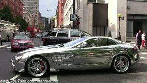 Tuning Mercedes: Un Brabus SLR McLaren cromat face ravagii in Londra