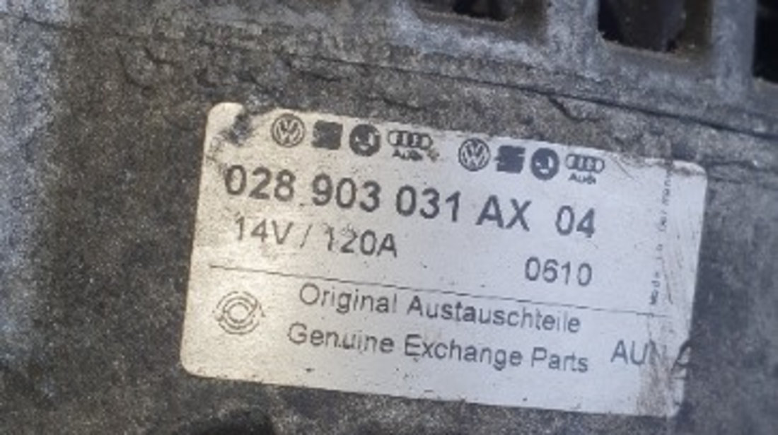 028903031AX Alternator 120A Audi A6 2.0 TDI BLB