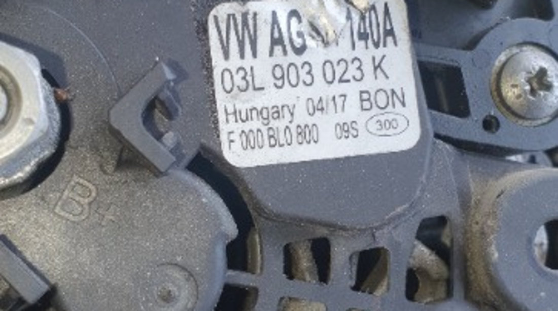 03L903023K Alternator 140A Audi A3 Sedan (8VS, 8VM) 1.6 TDI CXXB