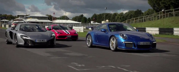 1.730 CP in actiune: Ferrari 458 Speciale vs Porsche 911 GT3 vs McLaren 650S