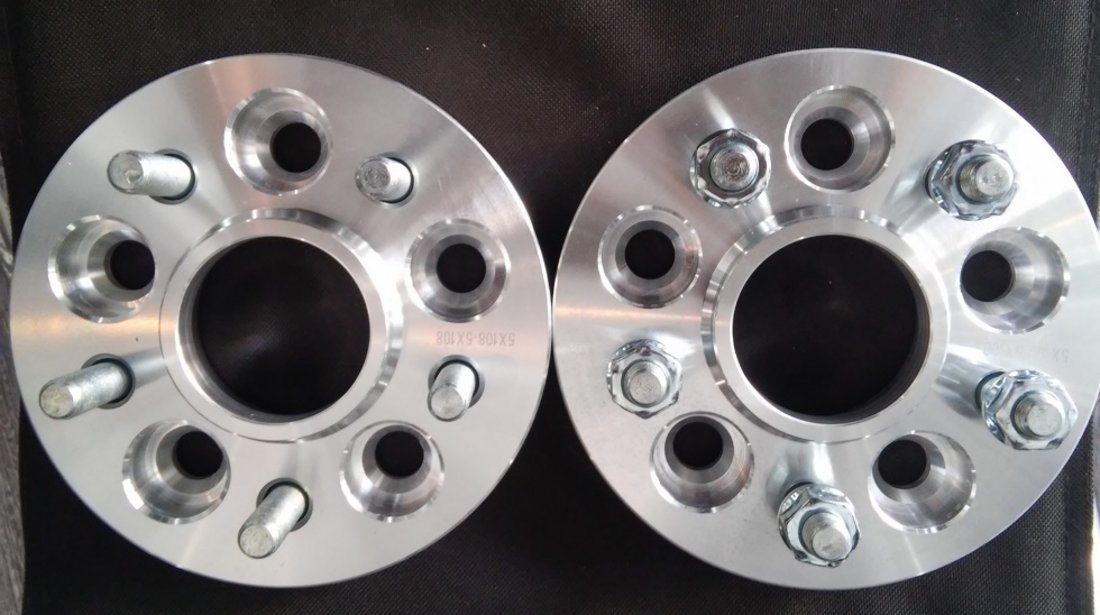 100 Euro Set 2 Flanse Prindere Dubla - 25 MM-5x108-Ford/Volvo/Jaguar/Peugeot/Citroen/Land Rover