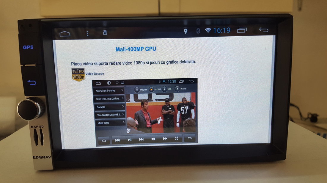 1499 LEI!!NAVIGATIE UNIVERSALA 2DIN CU ANDROID EDONAV E200 PROCESOR QUAD CORE 1,6 GHZ 16 GB 3G WIFI