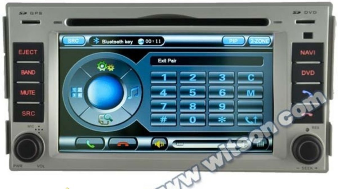 1499 LEI! NAVIGATIE WITSON W2-D773Y SH DEDICATA HYUNDAI SANTA FE ELANTRA PLATFORMA S60 INTERNET 3G WIFI DVD GPS TV CARKIT COMENZI PE VOLAN CEL MAI VANDUT MODEL!