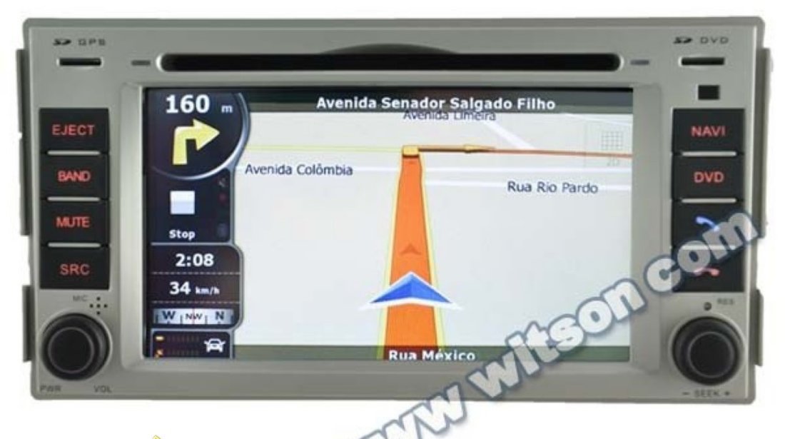 1499 LEI! NAVIGATIE WITSON W2-D773Y SH DEDICATA HYUNDAI SANTA FE ELANTRA PLATFORMA S60 INTERNET 3G WIFI DVD GPS TV CARKIT COMENZI PE VOLAN CEL MAI VANDUT MODEL!