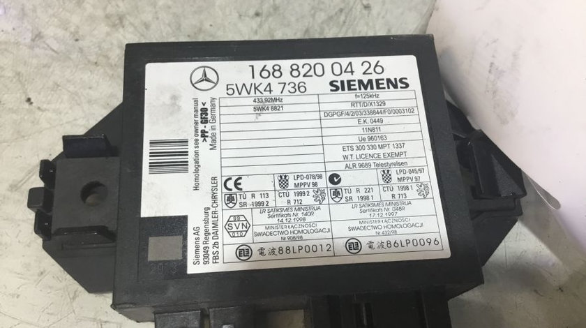 1688200426 Imobilizator Mercedes-Benz A-CLASS W168 1997-2004