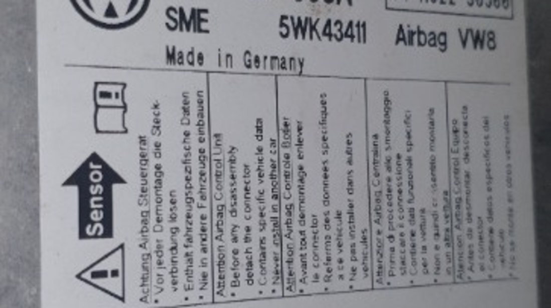 1K0909605A Calculator airbag Volkswagen Golf 5 (1K1) Fab: 2003 - 2009