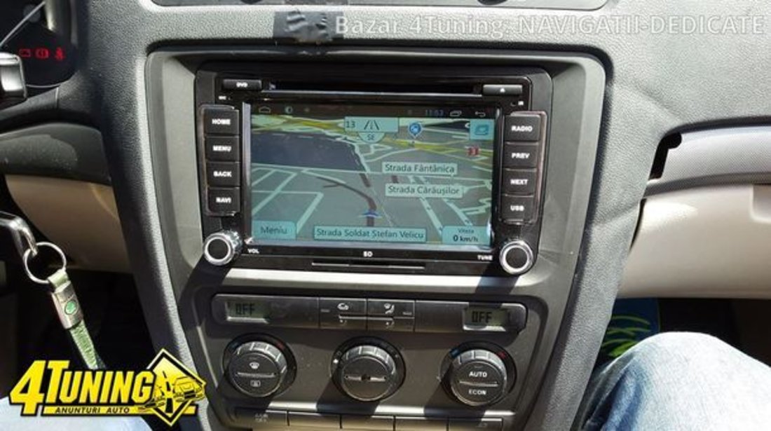 1NAVIGATIE CU ANDROID DEDICATA VW Eos EDOTEC EDT-G305 INTERNET 3G WIFI WAZE DVR DVD