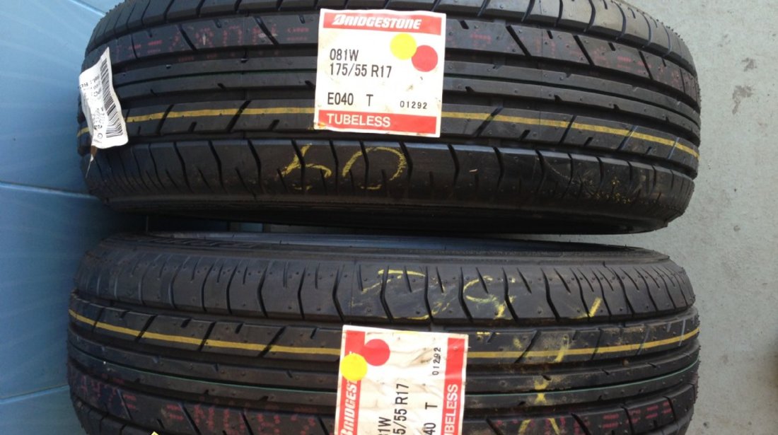 2 anvelope 175/55/17 bridgestone de vara noi