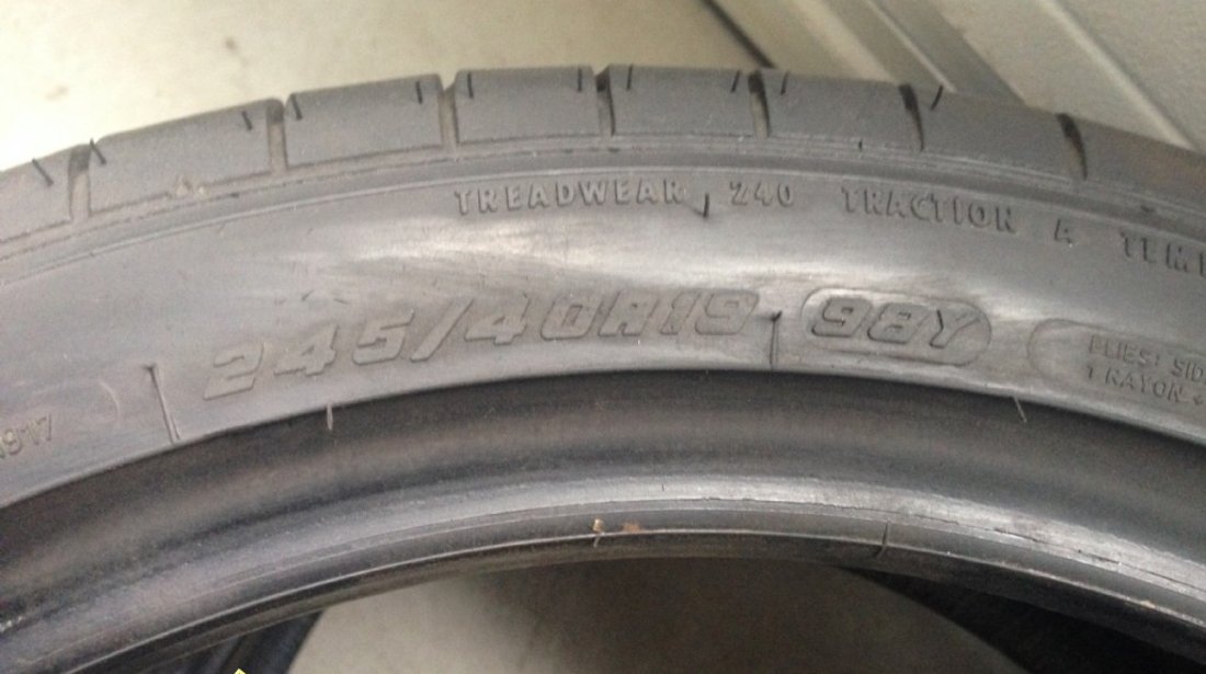 2 anvelope 245/40/19 goodyear runflat de vara ca noi