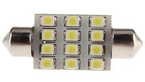 20 X Bec Auto Led Sofit 11 X 39 1210 Cu 12 SMD Alb...