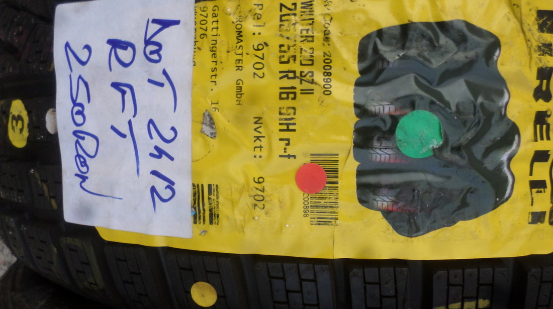 205 55 16 iarna Noi Pirelli Sottozero RFT  DOT (4512)