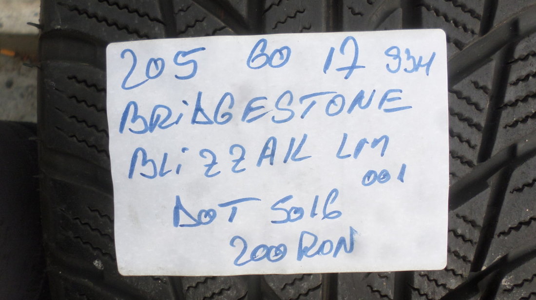 205 60 17 Iarna Bridgestone Blizzak lm001 dot(5016)