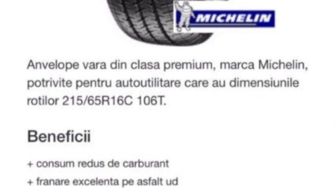 215 65 r16C vara, Michelin Agilis 51, noi !