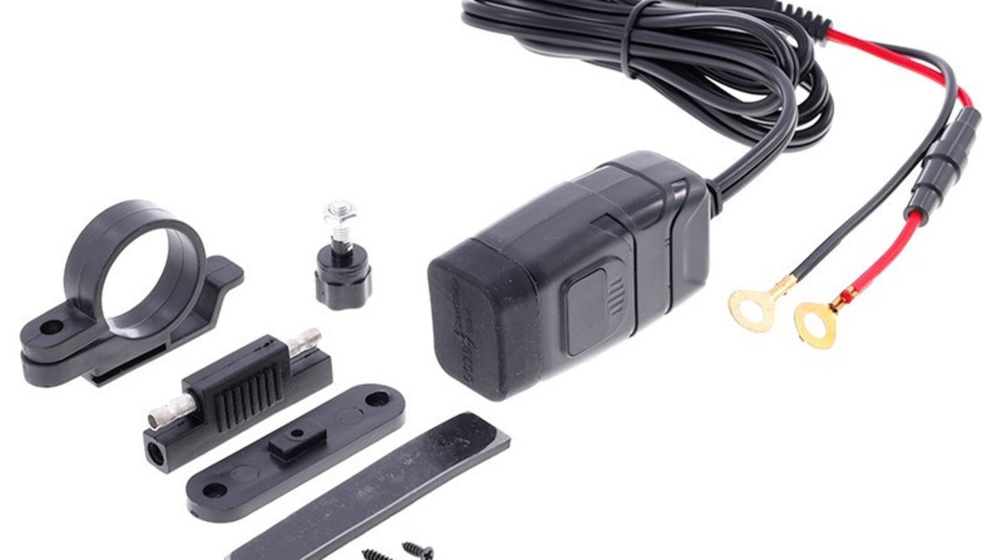 2x Usb 3.4a încărcător Pentru Motociclete Cu Voltmetru Carmotion 63208