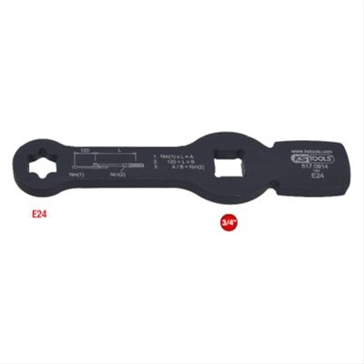 3/4 Cheie De Impact Torx E24 Cu 2 Suprafete De Impact Ks Tools 517.0914