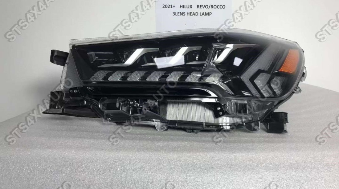 3-LENS DAYLINE FARURI LED CU DYNAMIC SEMNALIZARE TOYOTA HILUX REVO 2021-2024 [V3]