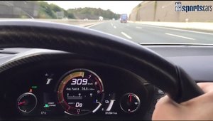 309 km/h pe Autobahn cu noua Honda NSX. Si mai avea pedala!