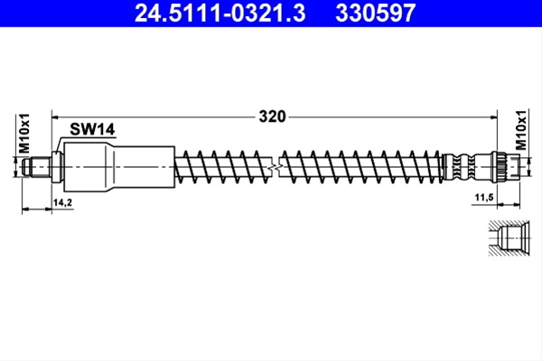 330597 Furtun Frana Ate Renault 24.5111-0321.3