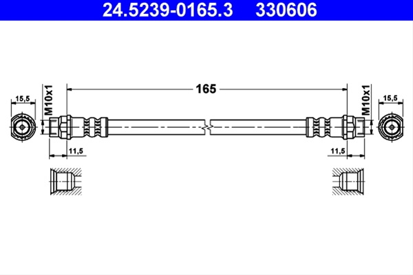 330606-- Furtun Frana - Ate Citroën 24.5239-0165.3