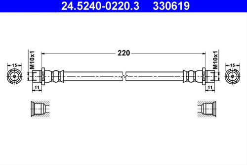 330619 Furtun Frana Ate Opel 24.5240-0220.3