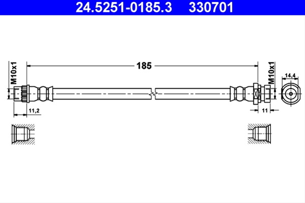 330701 Furtun Frana Ate Renault 24.5251-