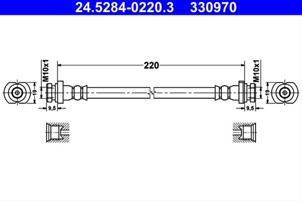 330970 Furtun Frana - Ate Chevrolet 24.5284-0220.3