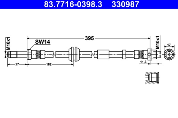 330987 Furtun Frana Ate Volvo 83.7716-0398.3