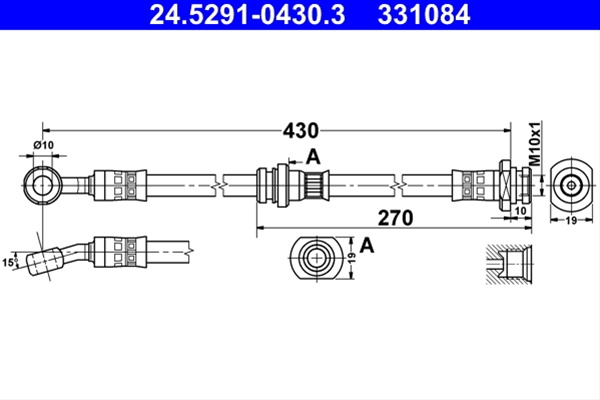 331084 Furtun Frana Ate Opel 24.5291-0430.3