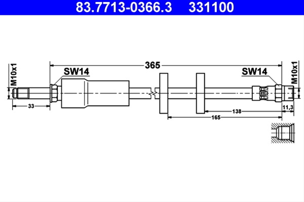 331100 Furtun Frana Ate Volvo 83.7713-0366.3