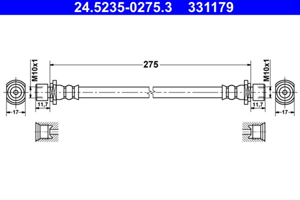 331179 Furtun Frana Ate Toyota 24.5235-0275.3