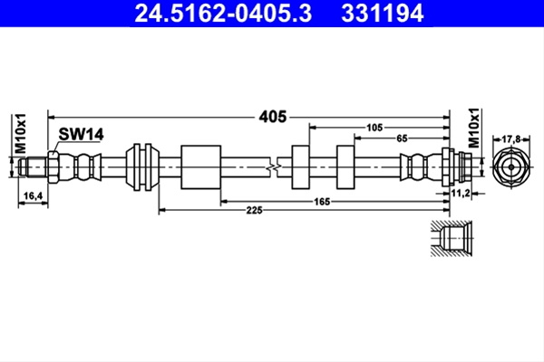 331194 Furtun Frana Ate Volvo 24.5162-0405.3