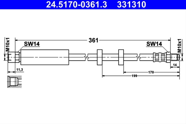 331310 Furtun Frana Ate Volvo 24.5170-0361.3