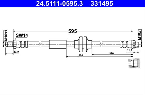 331495 Furtun Frana-ate Ate Vauxhall 24.5111-0595.3