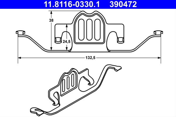 390472 Componenta Sistem Franare Ate Bmw 11.8116-0330.1