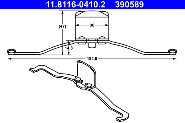 390589 Arc Etrier - Ate Vag 11.8116-0410.2