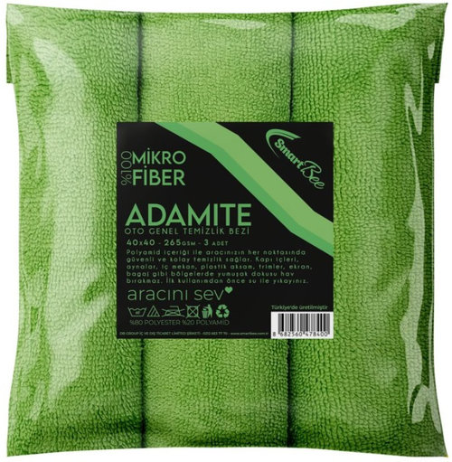 3D Adamite Prosop Microfibra Uscare Auto 40X40 SMB340