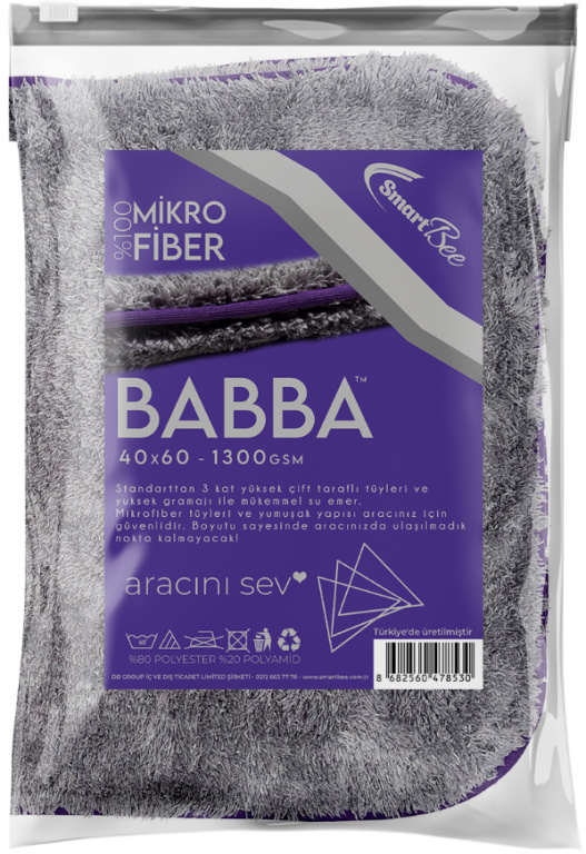 3D Babba Medium Double Prosop Microfibra Uscare Auto 1300 GSM 60X90 SMB353