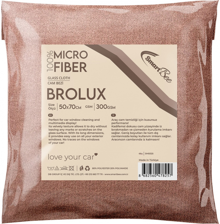 3D Brolux Laveta Microfibra Intretinere Geamuri Maro 50X70 SMB325