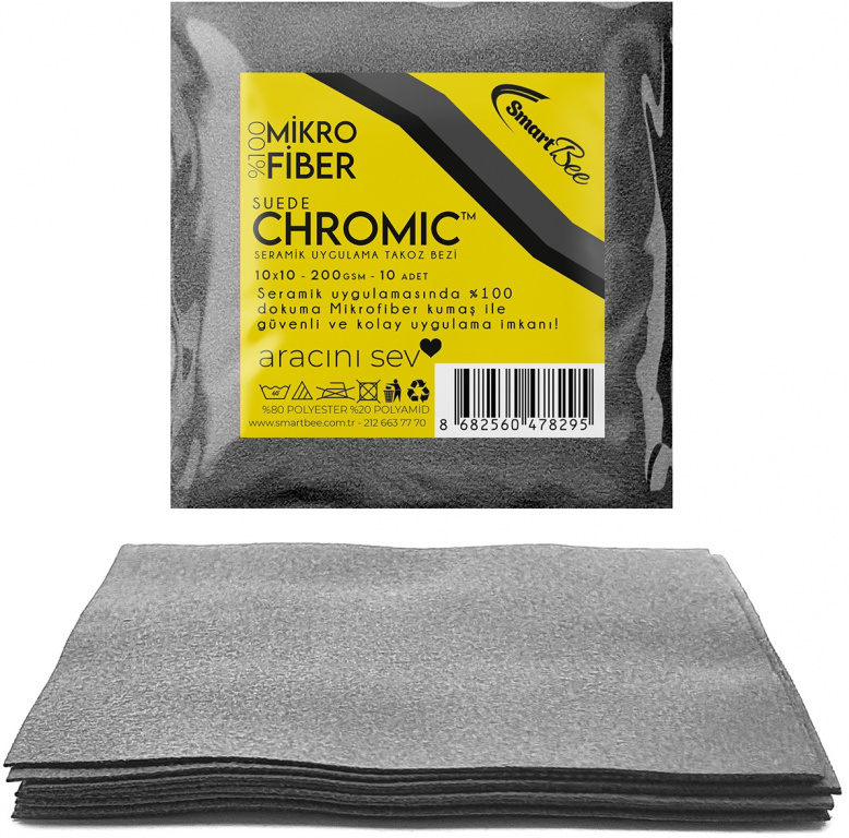 3D Chromic Set 10 Buc Laveta Ceramica Piele Caprioara 10X10 SMB329